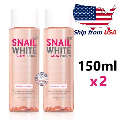 #ad SNAILWHITE Glow Potion AHA·BHA Toner Exfoliating toner 150ml x 2 Ship from USA $38.50
