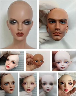 #ad 1 4 BJD Doll Head Only Nude Head Face Make UPEyes Resin Toys Gift $65.99