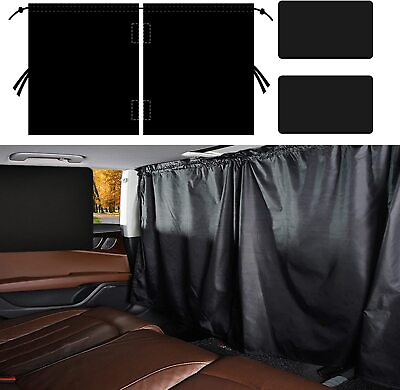 #ad 3X Car Travel Divider Curtains Sun Privacy Shade Side Window Cover Privacy Rear $35.99