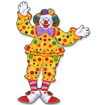 #ad 30quot; Circus Carnival Big Top Tent Party Decoration Prop Jointed Clown $10.95
