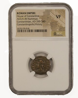#ad NGC VF Roman AE of Constantine I the Great AD 307 337 Constantinopolis Victory $79.89