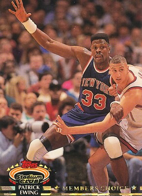 #ad Patrick Ewing 1992 93 Topps Stadium Club #207 Members Choice New York Knicks $1.53