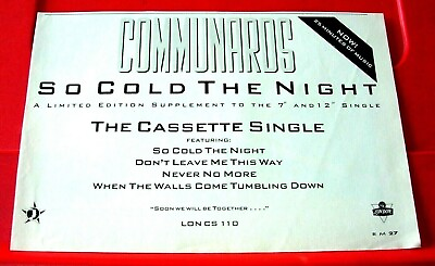 #ad The Communards So Cold The Night Vintage ORIG 1986 Press Magazine ADVERT 9quot;x 6quot; GBP 1.99