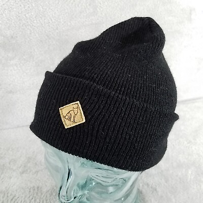 #ad Attaboy Beanie Hat Unisex Black Knit Cuffed Cap Logo $22.88