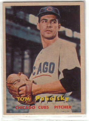 #ad 1957 Topps Baseball #235 Tom Poholsky Cubs $3.24