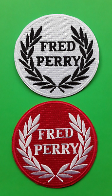 #ad FRED PERRY TENNIS WIMBLEDON CHAMPION SPORTS CLOTHING EMBROIDERED PATCHES x 2 GBP 5.49
