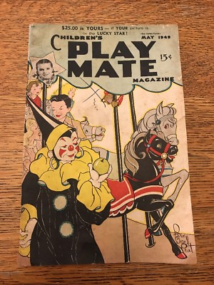 #ad Childrens PLAY MATE Magazine May 1949 FERN BISEL PEAT Cover Paper Doll Inside $19.95