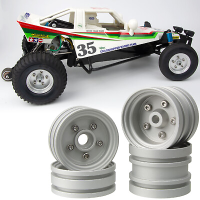 #ad RC Car Aluminum Wheel Rim Hubs for Tamiya Grasshopper Hornet Sand Scorcher Frog $36.78