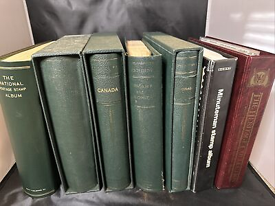 #ad LARGE STAMP COLLECTION 7 BOOKS $975.00