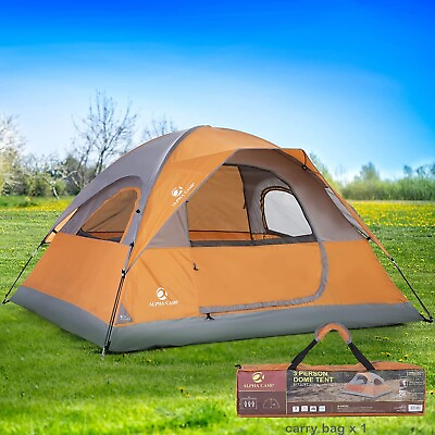 #ad Camping Dome Tent 3 4 Person Lightweight Waterproof Portable Outdoor Hiking Tent $39.99