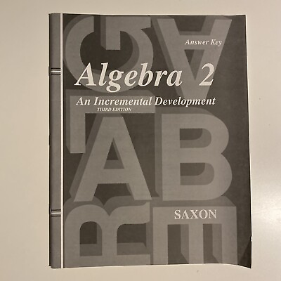 #ad Answer Key for Saxon Algebra 2 Paperback by John Saxon Jr Like New $9.99