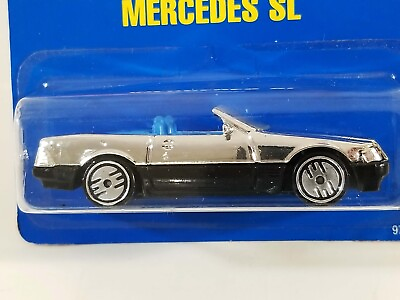 #ad Hot Wheels Mercedes SL 1991 #9770 Rare Chrome Foreign Blue Card $25.16