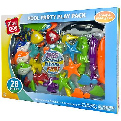 #ad Pool Party Dive Play Pack 28 Piece Underwater Diving Toys Set $18.99