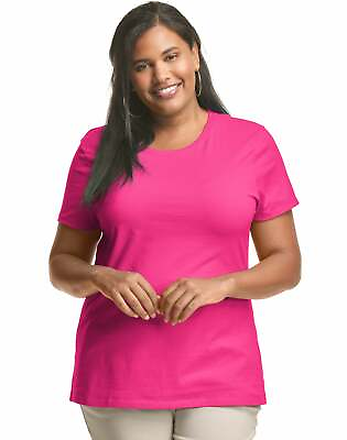 #ad Just My Size T Shirt Cotton Jersey Short Sleeve Crewneck Women#x27;s Tee Plus Size $12.06