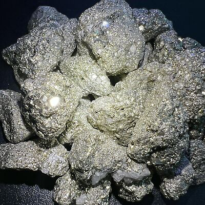#ad Iron Pyrite Rough 3 Pcs Raw Fools Gold Nugget Crystal Druzy Natural Gemstones $11.78