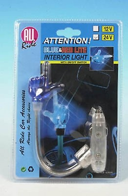 #ad 24V BLUE POINTING FINGER LIGHT novelty interior light for truck lorry cig plug GBP 2.95