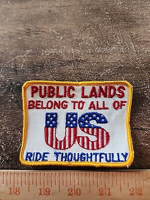 #ad Vintage Public Lands Belong To All Of Us Sew On Patch FREE SHIPPING $5.74
