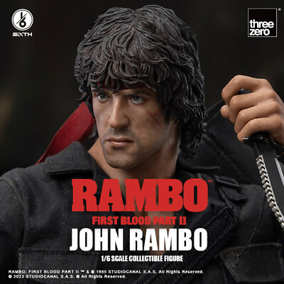 #ad Pre order ThreeZero Rambo: First Blood Part II 1 6 John Rambo Action Figure $246.14