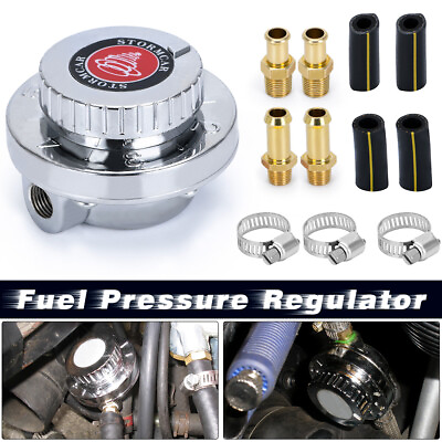 #ad Universal Adjustable Fuel Pressure Regulator 1 6 PSI Kit For Carburetor Engine $20.90