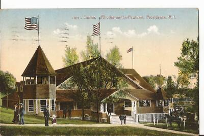 #ad Providence Rhode Island Casino Rhodes on the Pawtuxet c.1909 Vintage Postcard C7 $4.95