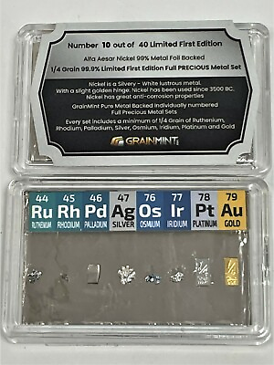 #ad GM 1 4 Grain Rhodium Iridium Osmium Palladium Gold Platinum Nickel Backed $99.00