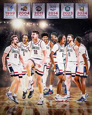 #ad UCONN HUSKIES 2024 NCAA Basketball Champions Poster #1 $10.99