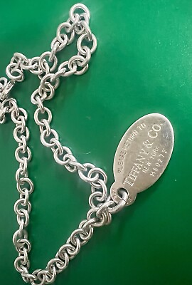 #ad Tiffany amp; Co. Return To Tiffany amp; Co Oval Pendant Necklace Sterling Silver $175.00