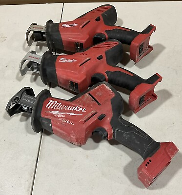#ad USED Lot Of 3 Milwaukee 2625 20 2 amp; 2719 20 1 Reciprocating Saws $149.59