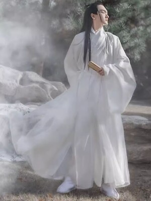 #ad Hanfu Unisex Male Men Women Classical Chinese Style Big Sleeve Robe Swordsman $39.89