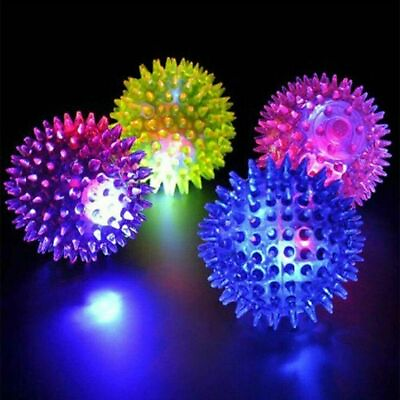 #ad Bounce Balls for Pets Dog Cat Set of 6 Soft Spike Flashing Light Up Squeaky $11.01