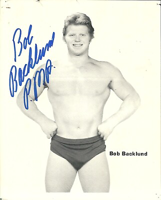 #ad m521 Bob Backlund signed vintage Wrestling Photo w COA **BONUS** $40.00
