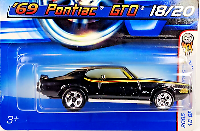 #ad 2005 1:64 Hot Wheels Realistix 18 20 #x27;69 Pontiac GTO Judge Black #018 $8.07
