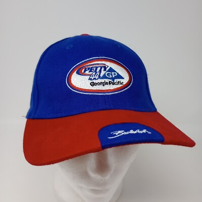 #ad Buckshot Jones NASCAR #44 Petty GP Georgia Pacific Red Blue Baseball Cap Hat $14.99