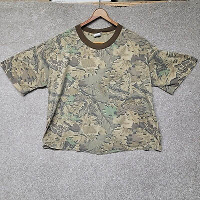 #ad Vintage Advantage Camouflage Camo Short Sleeve Shirt 2XL USA $20.00