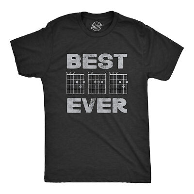 #ad Mens Best Dad Ever Guitar Chords T Shirt Funny Sarcastic Fathers Day Musical $6.80