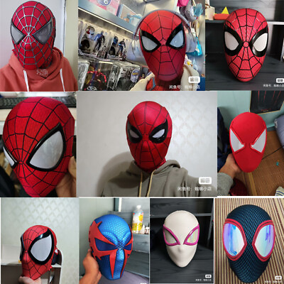 #ad Toby Scarlet Amazing Spider Man Mask Full Helmet Cosplay Costume Halloween Party $102.99