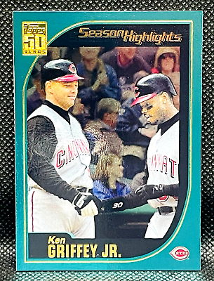 #ad KEN GRIFFEY JR. 2001 Topps Baseball 50th Anniversary #389 CINCINNATI REDS $1.99