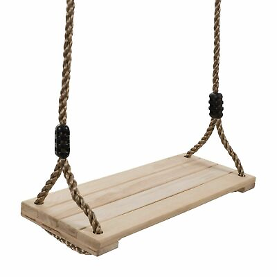 Wooden Tree Swing with Ropes Toddlers Kids Hanging Swing Outdoor Play $21.99