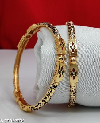 #ad Women amp; Girls Gold Plated Bangle amp; Bracelets Brass Beautiful Free Shipping $23.00
