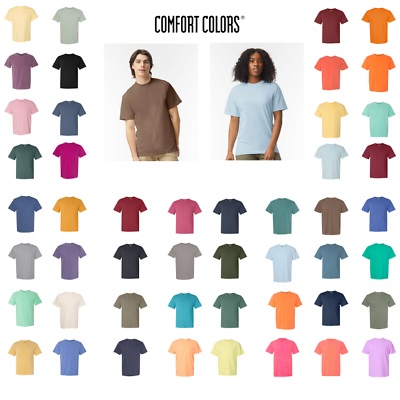 #ad Comfort Colors 1717 Garment Dyed Heavyweight T Shirt Ringspun Crew Neck S 3XL $11.99