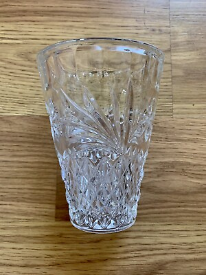 #ad Pre owned Crystal like Clear Glass cup free shipping $12.00