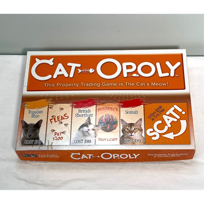 #ad Cat Opoly Board Game Monopoly Themed Game for Cat Lovers Complete $14.99
