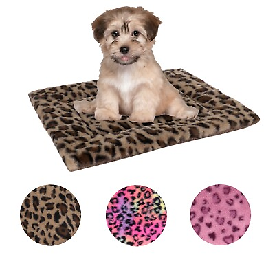 #ad Plush Pet Mat Dog Cat Crate Pad Bed Cushion Blanket Reversible Machine Washable $9.98