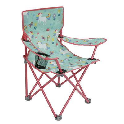 #ad Folding Camp Chair for Kids with Lock 125lb Capacity Unicorn Print $11.11