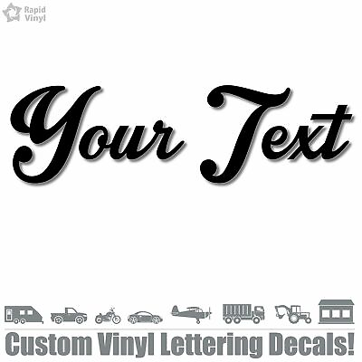 #ad Custom Text Vinyl Decal Sticker Car Window Bumper Letters Numbers Lettering Name $27.99