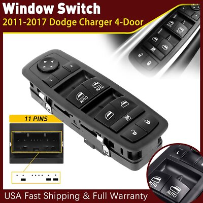 #ad Master Power Window Control Switch Front Left for 2011 2017 Dodge Charger 4 Door $25.64