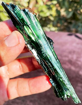 #ad 198CT Gemmy Natural Transparent Green Vivianite Crystal Specimen Brazil ie3001 $225.00