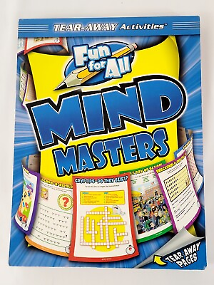#ad Fun For All Mind Masters Tear Away Kids Activities By Kids books NEW $5.99