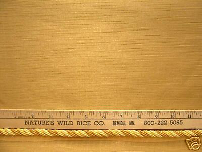 #ad Textured Fabric in Shimmering Gold 58quot; x 37quot; w Cord Trim Sewing Craft Lot $15.99
