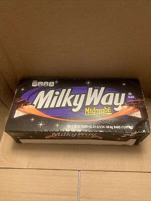 #ad MILKY WAY Midnight Dark Chocolate Bars 24 Pack Full Size 1.76 Bar EXP 01 2025 $20.00